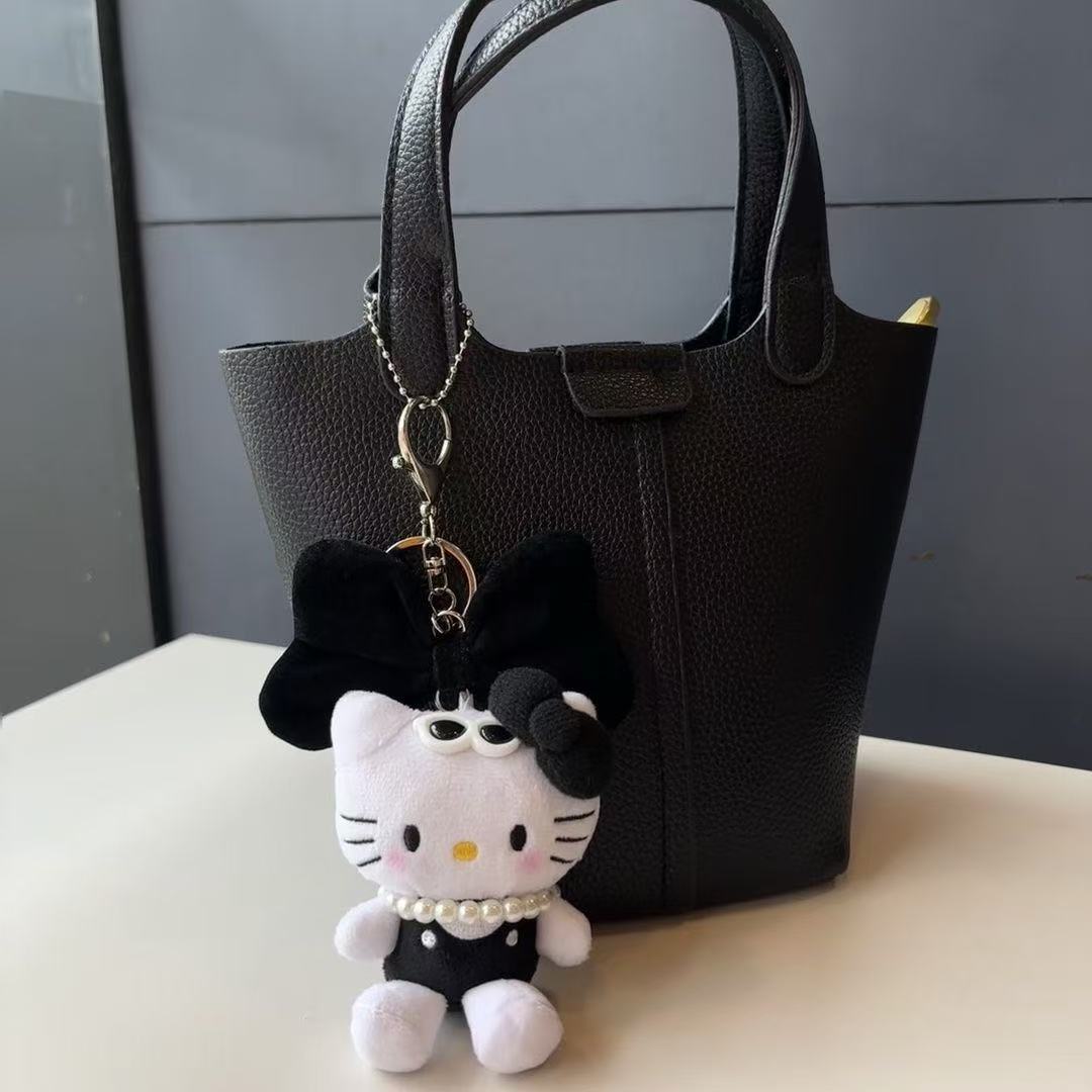 小香风kitty挂件卡通高颜值钥匙扣毛绒玩偶可爱猫咪包包挂饰礼物